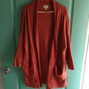 Pact Rust Open Front Cardigan